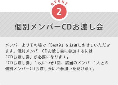 個別メンバーCDお渡し会